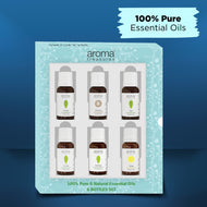 Aroma Treasures Vibrant Essence Essential Oils gift Set, 6 Bottles x 10ml