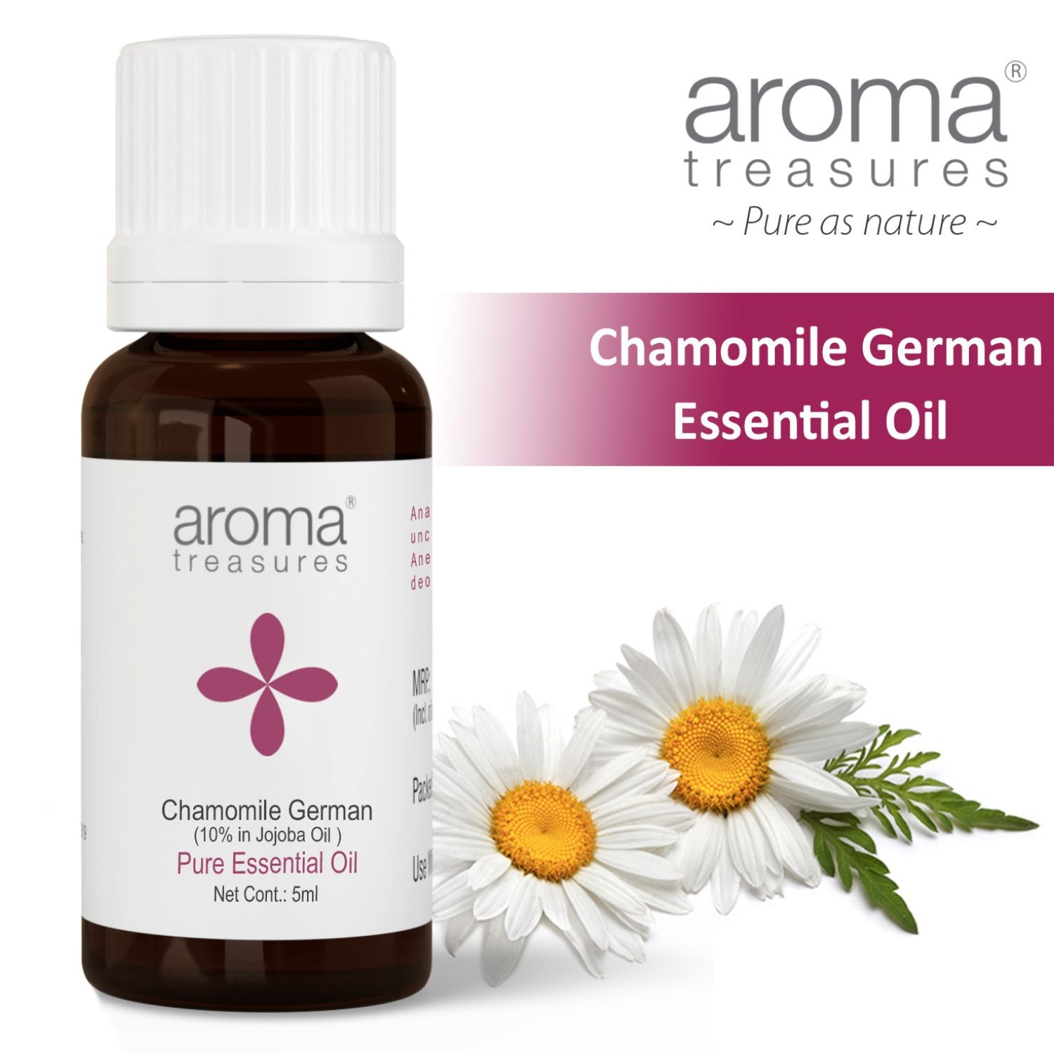 Aroma Treasures Chamomile German Essential Oil {10% in Jojoba Oil} (5ml)