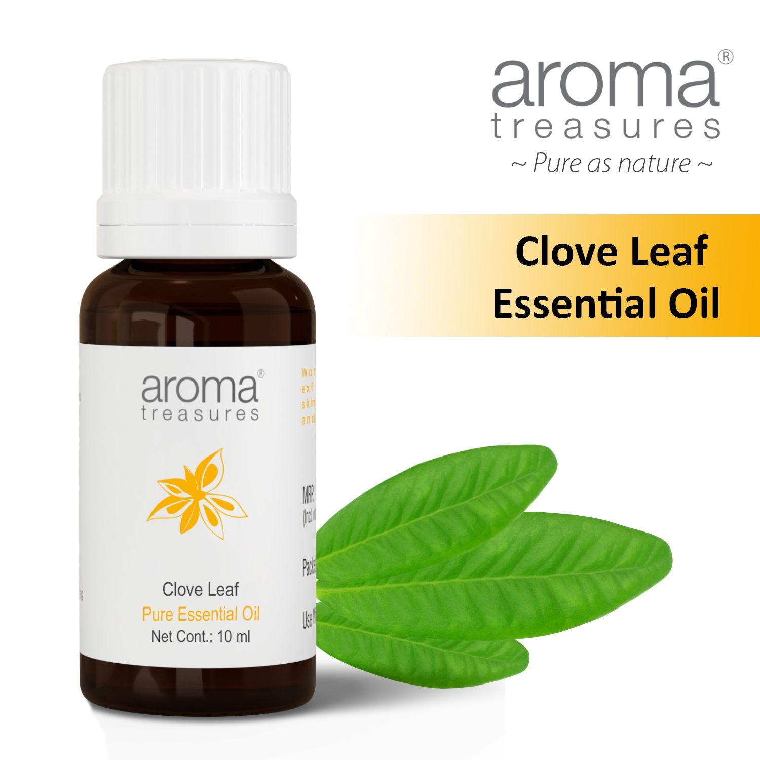 Aroma Treasures Clove Leaf Essential Oil - (10ml)