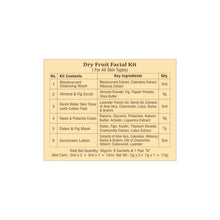 Load image into Gallery viewer, Aroma Treasures Dry Fruit Facial Kit - For All Skin Types (30g/ml)