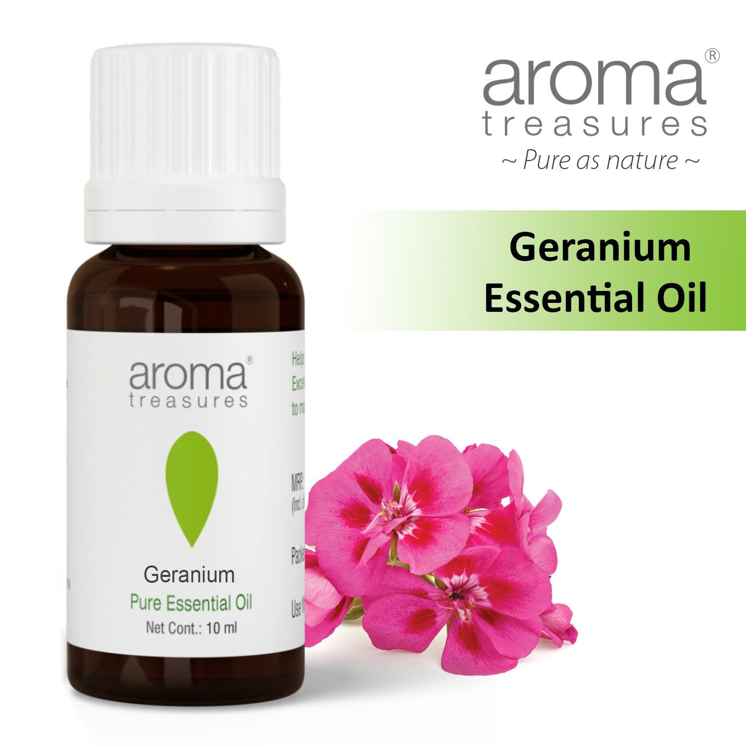 Aroma Treasures Geranium Essential Oil (10ml)