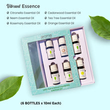 Load image into Gallery viewer, Aroma Treasures Vibrant Essence Essential Oils gift Set, 6 Bottles x 10ml