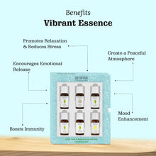 Load image into Gallery viewer, Aroma Treasures Vibrant Essence Essential Oils gift Set, 6 Bottles x 10ml