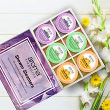 Load image into Gallery viewer, Aroma Treasures Shower Steamers | Aromatherapy Shower Bursts - Lavender, Lemongrass & Orange (Pack of 6) | Relaxing & Energizing Spa Experience | Natural Essential Oils | Gift Set for Wellness