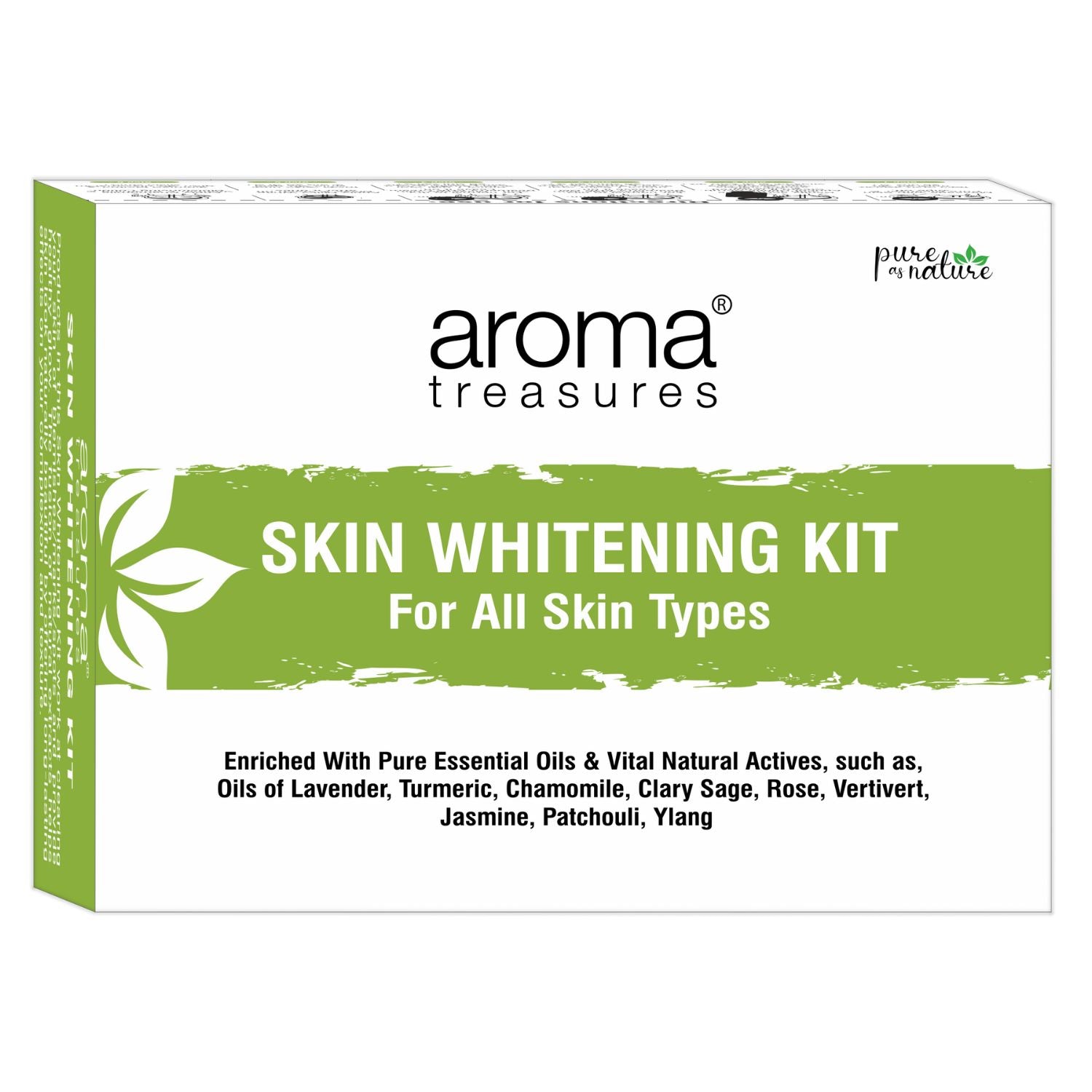 Aroma Treasures Skin Whitening Facial Kit - For All Skin Types (30g/ml)