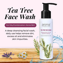 Load image into Gallery viewer, Aroma Treasures Tea Tree Face Wash - For Oily/Combination/Acne Skin (100ml)