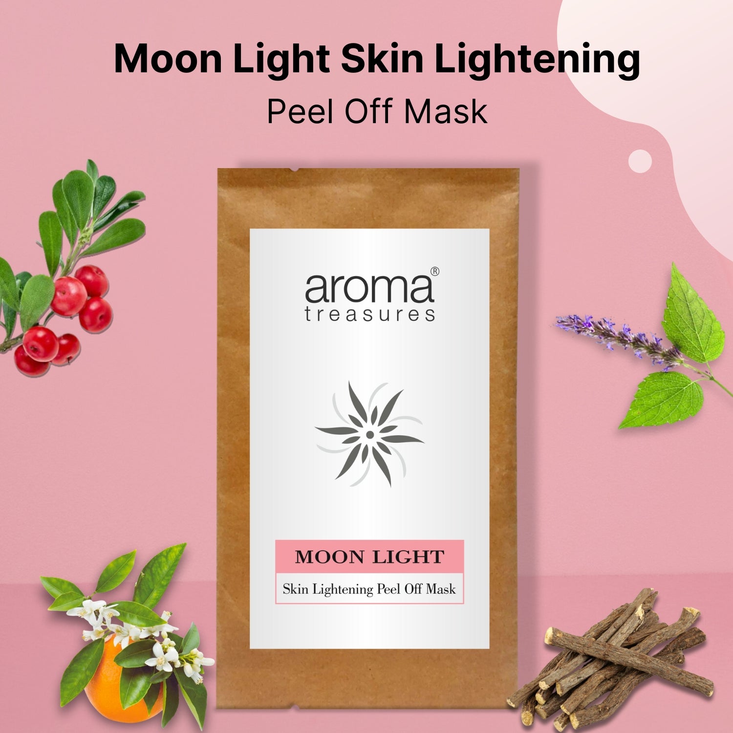 Aroma Treasures Moon Light Skin Lightening Peel Off Mask - 20 gm