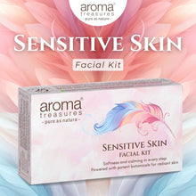 Load image into Gallery viewer, Aroma Treasures Sensitive Skin Soothing Facial Kit – With Lavender, Chamomile &amp; Calendula (48 g/ml, 6 Sachets + 1 Bottle)