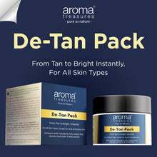 Load image into Gallery viewer, Aroma Treasures De-Tan Pack 100gm(+20gm free) - From Tan to Bright, Instantly