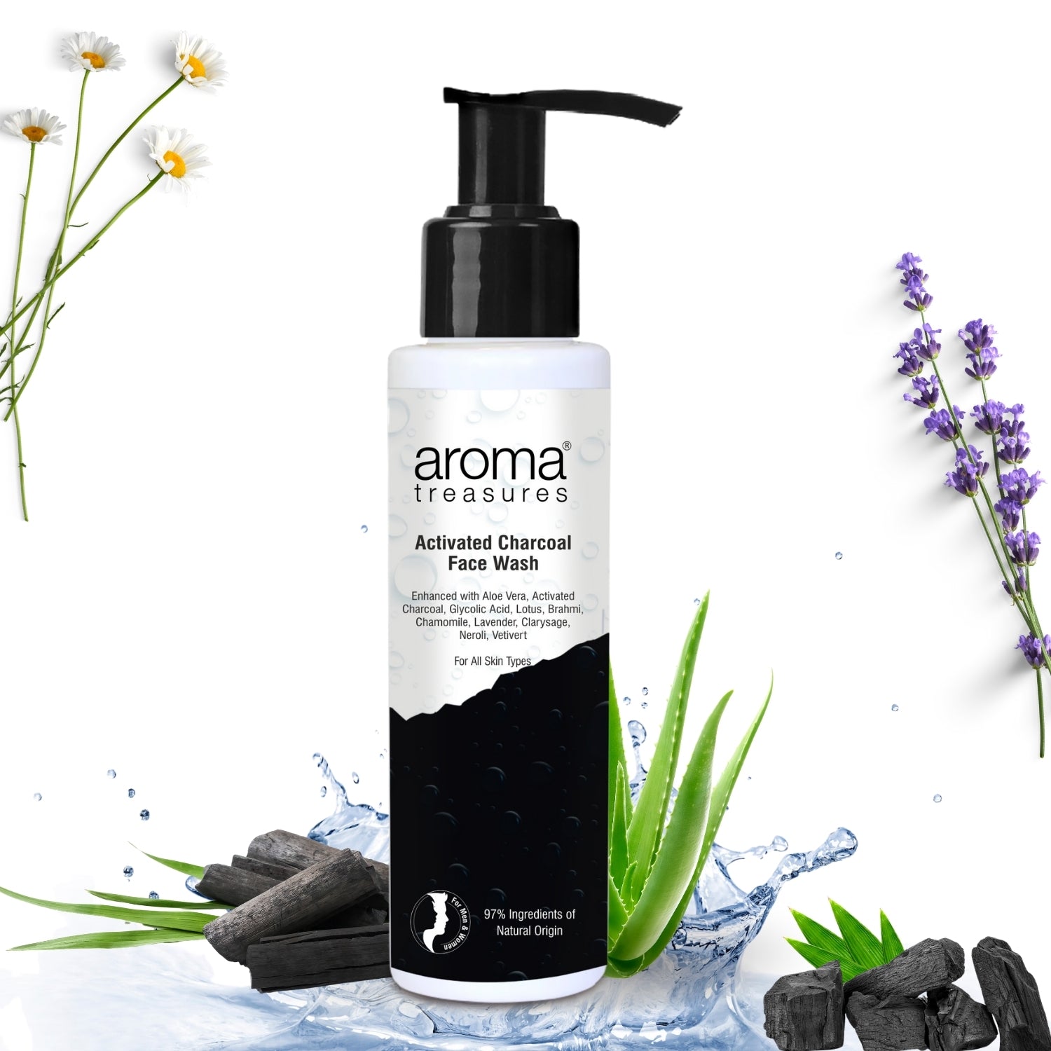 Activated Charcoal Face Wash (For All Skin Types)- 100ml