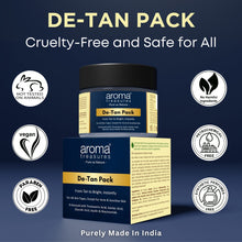 Load image into Gallery viewer, Aroma Treasures De-Tan Pack 100gm(+20gm free) - From Tan to Bright, Instantly
