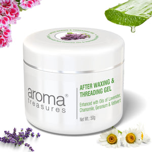 Aroma Treasures After Waxing & Threading Gel With Aloe Vera Juice & Lavender Oil (50g)