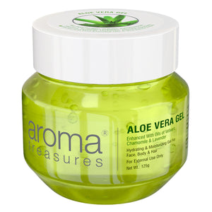 Aroma Treasures Aloe Vera Gel (Hydrating & Moisturizing Gel For Face, Body & Hair) - 125g - Aroma Treasures.com