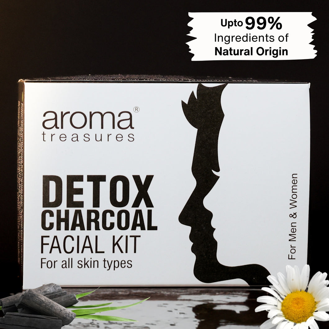 Aroma Treasures Detox Charcoal Facial Kit - For All Skin Types (41g/ml)