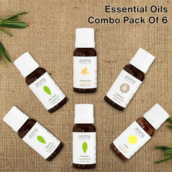 Essential Oils Set 6-Pack Gift Set 10ml 100% Pure Natural