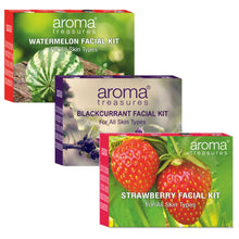 Load image into Gallery viewer, Fruit Facial Kits Combo (Watermelon, Strawberry &amp; Blackcurrant Kit) (75g/ml)