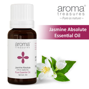 Aroma Treasures Jasmine Absolute Essential Oil (10% in Jojoba Oil) - 5ml