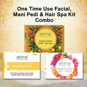 One Time Use Facial, Mani Pedi & Hair Spa Kit Combo - Aroma Treasures.com