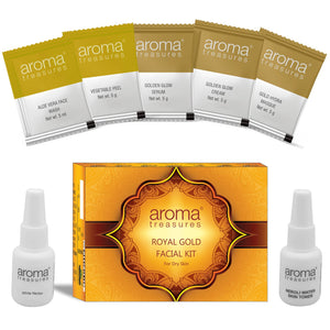 Aroma Treasures Royal Gold Facial Kit For Dry Skin (40g/ml)