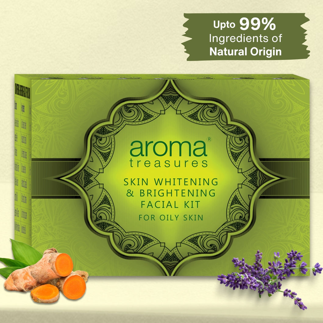 Aroma Treasures Skin Whitening & Brightening Facial Kit For Oily Skin (40g/ml)