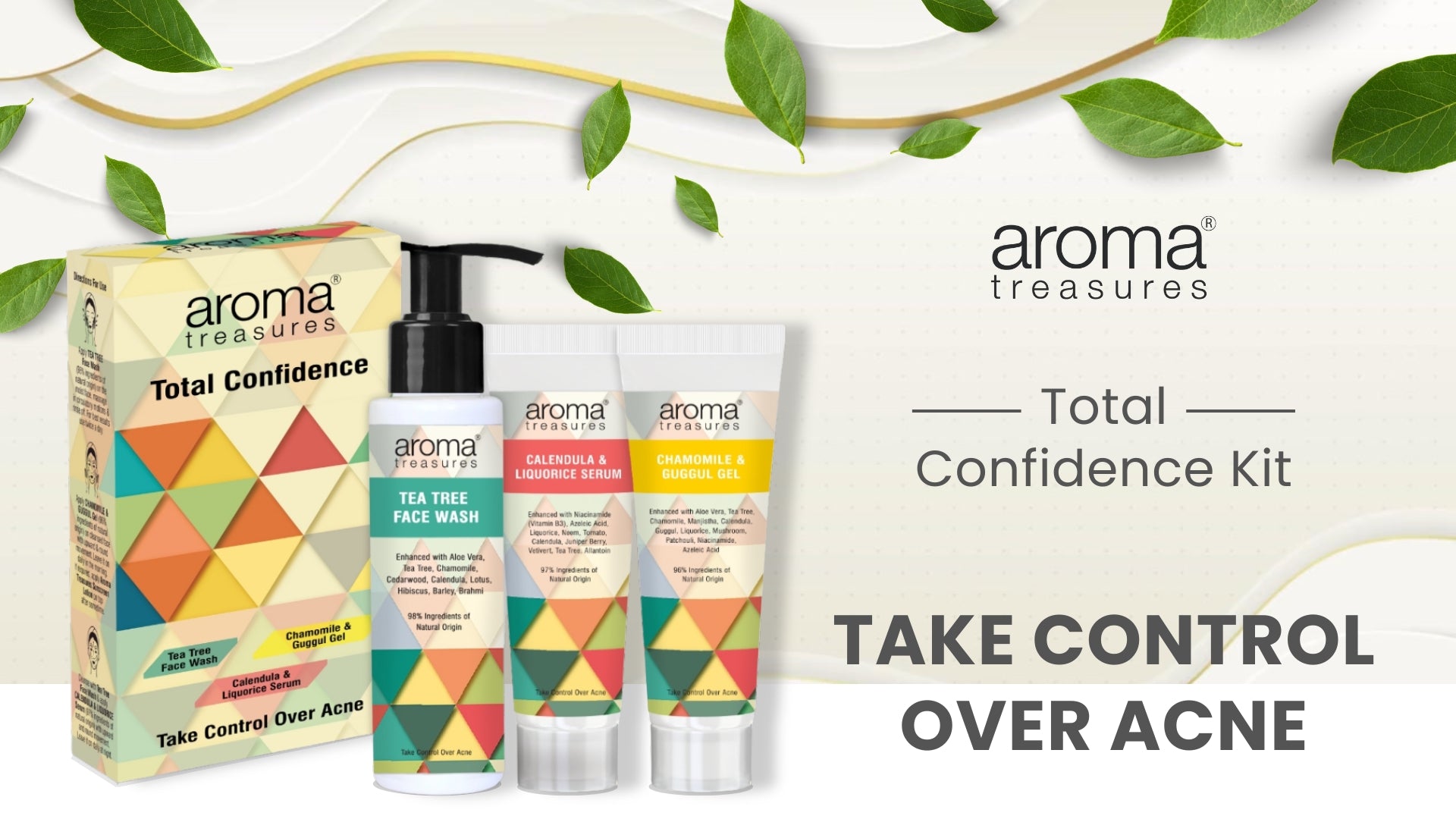 Aroma Treasures Total Confidence Kit - Take Control Over Acne